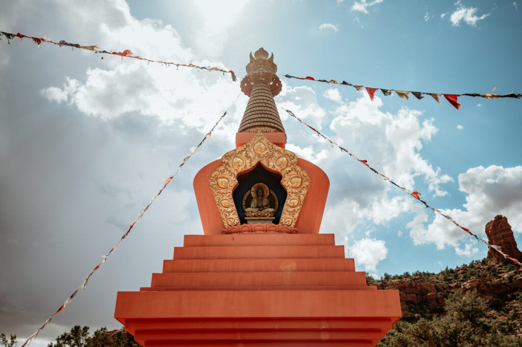 The Stupa ath the Amitabha Stupa and Peace Park in Sedona Arizona
