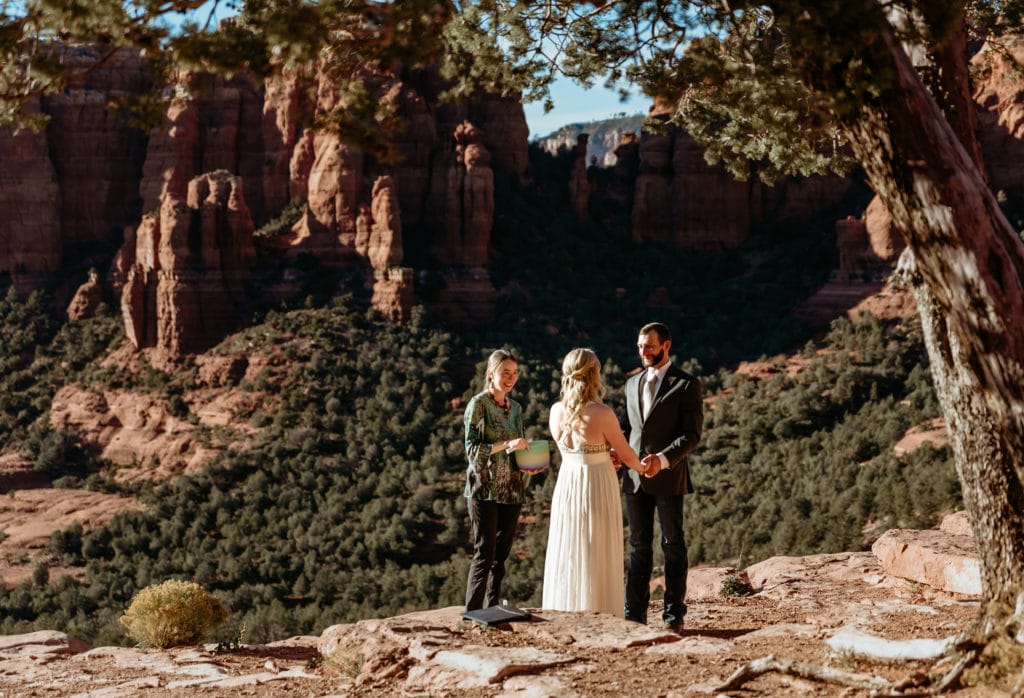 Having an officiant perform a unique unity ceremony is just one of the fun elopement ideas you can include in your wedding day