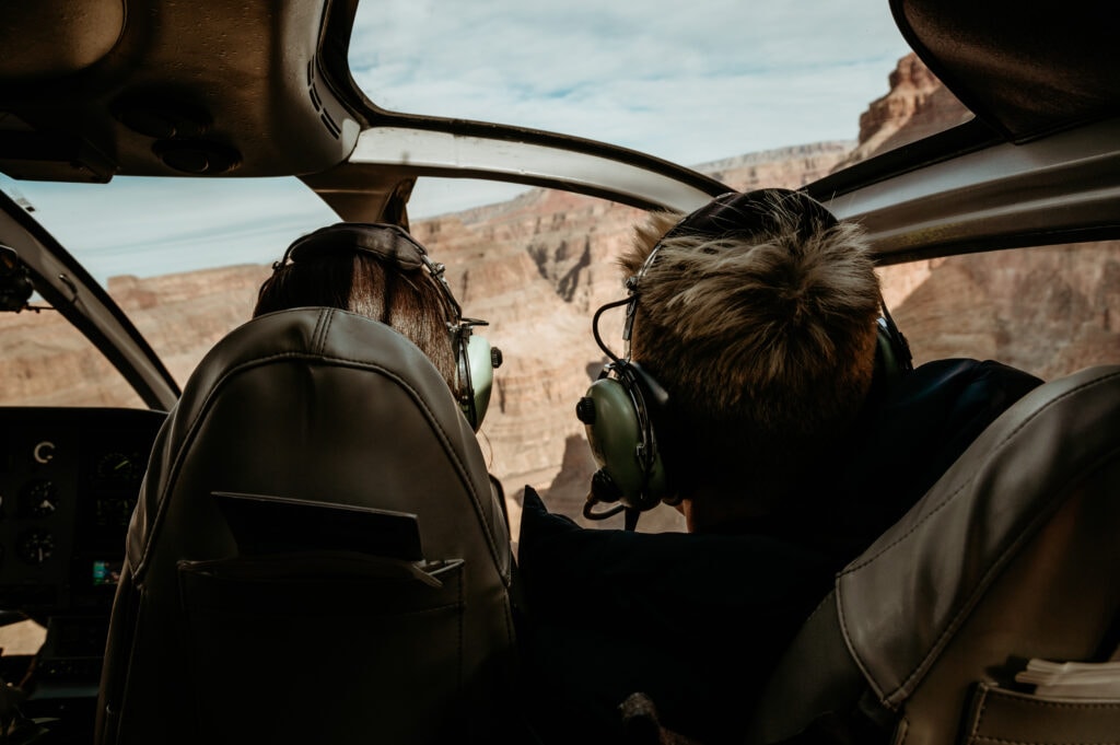 Couple on Helicopter ride in Arizona
