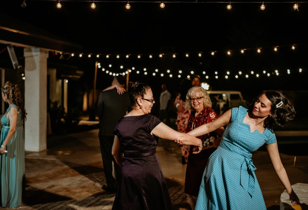 Guests dancing during reception 