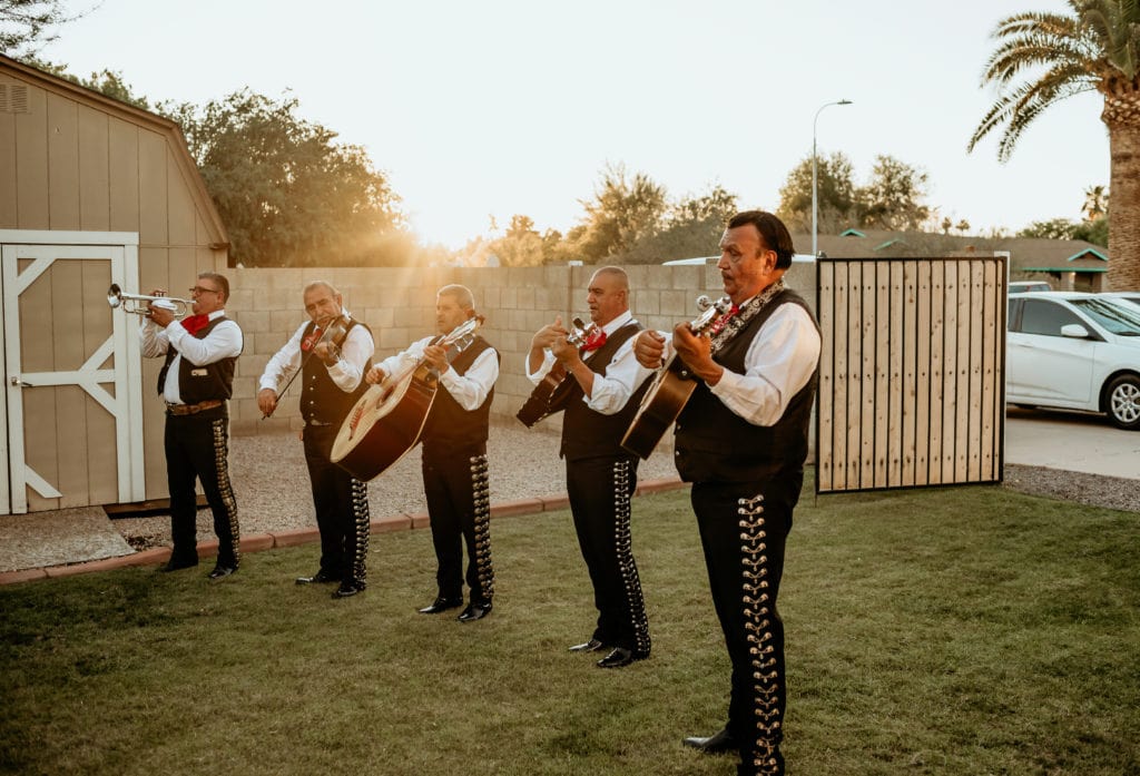 Backyard mariachi band wedding reception music