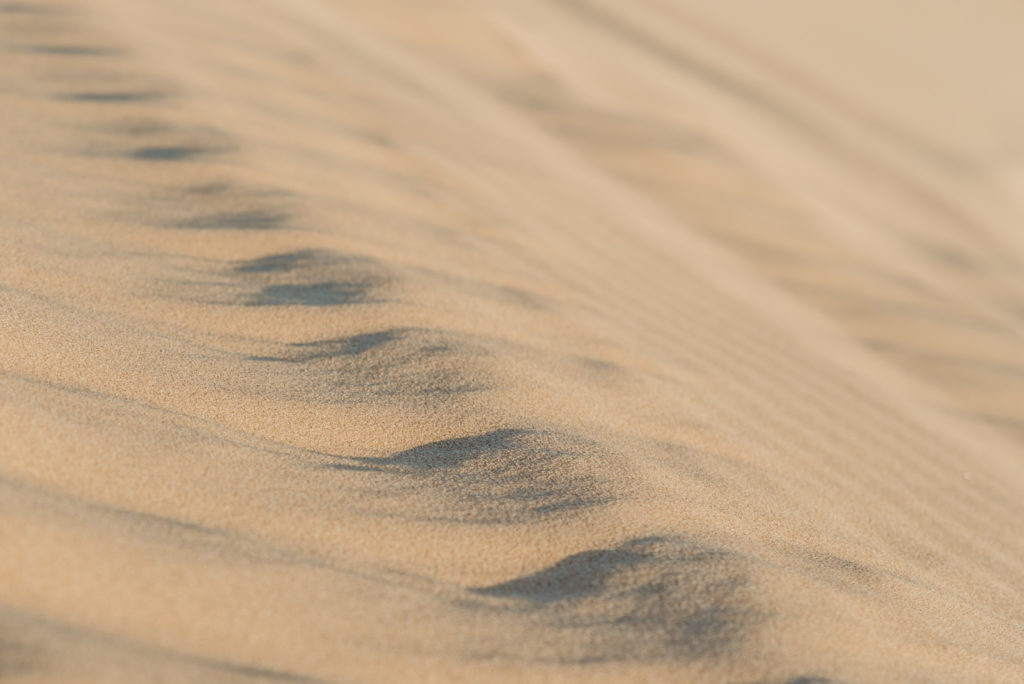 ripples and waves along the sand at Glamis Sand Dunes
